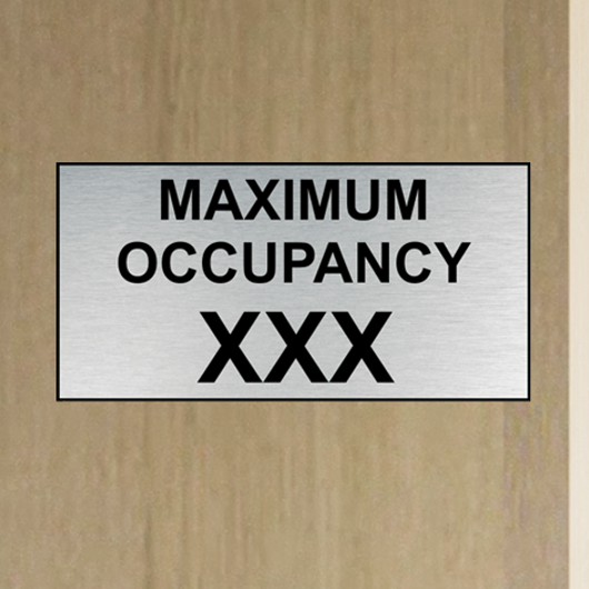 Maximum Occupancy Sign