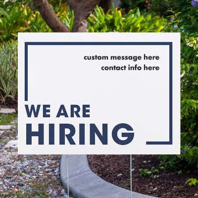 Now Hiring Signs