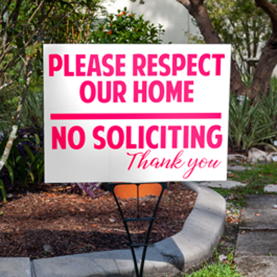 No Soliciting Yard Signs
