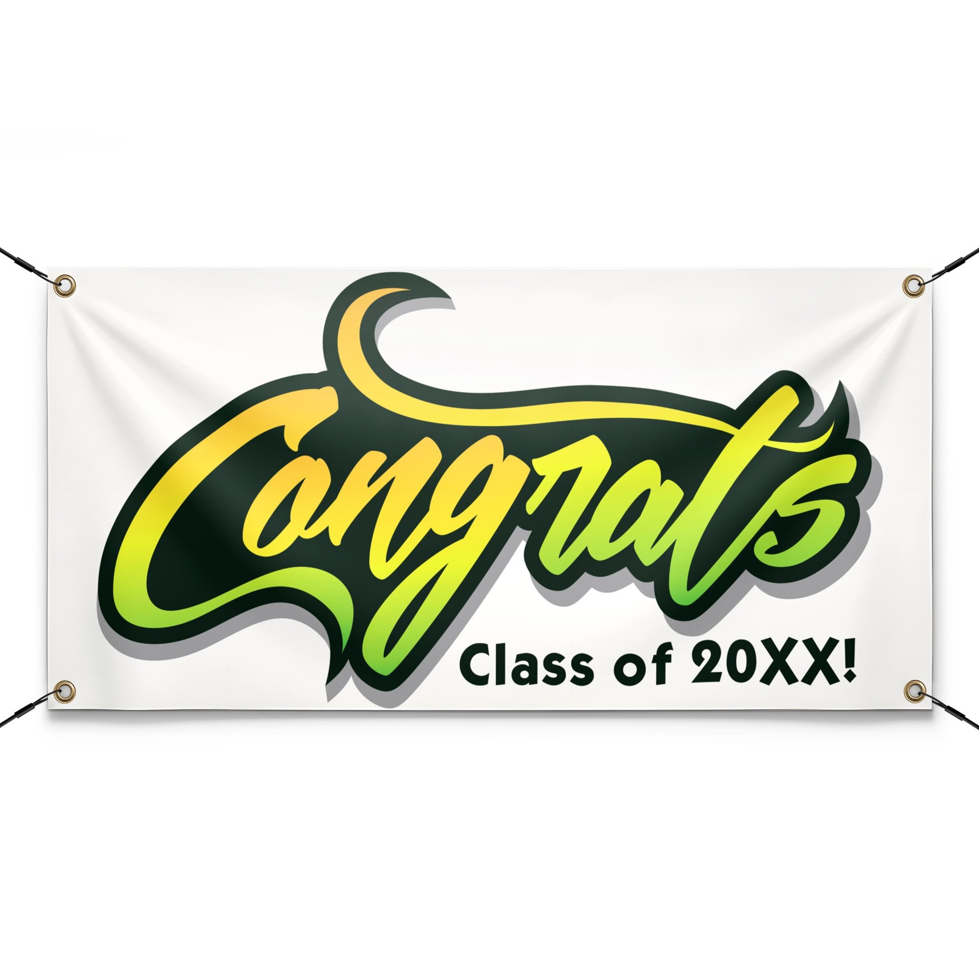 Congrats Graduation Banner with strings