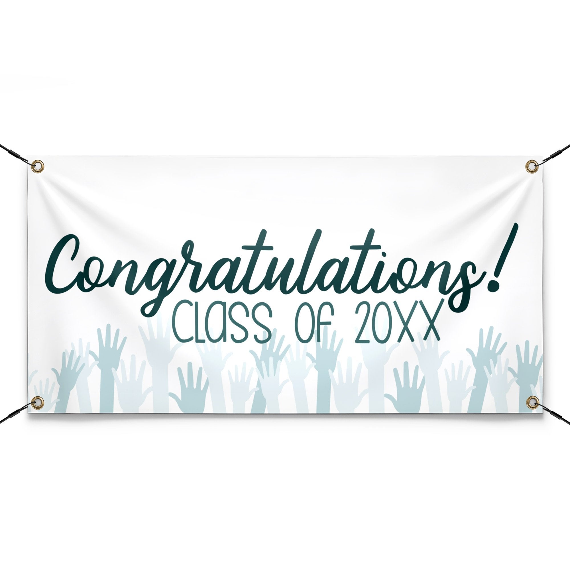 Congratulations Cheers Graduation Banner with strings