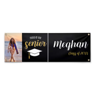 Proud of Our Senior 2' x 6' Custom Graduation Banner - alternate view
