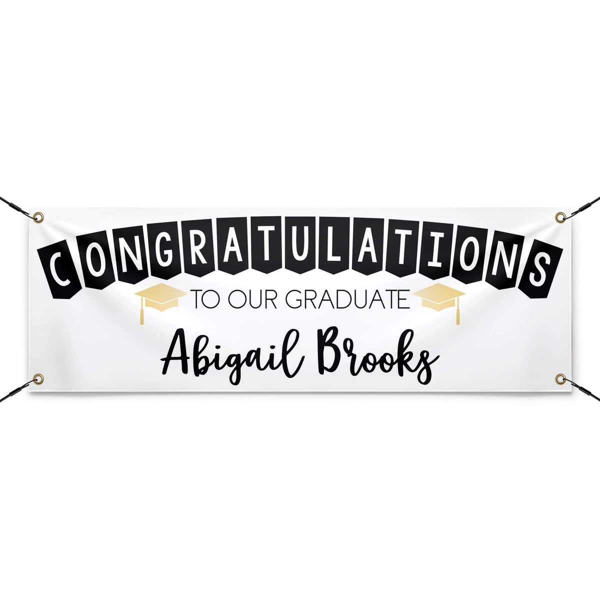  Congrats to Our Graduate Graduation Banner with strings