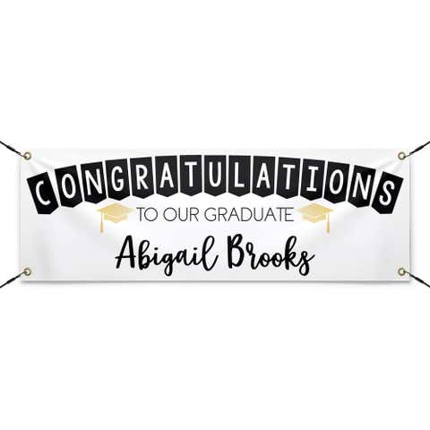 Congrats to Our Graduate 2'x 6' Custom Graduation Banner 