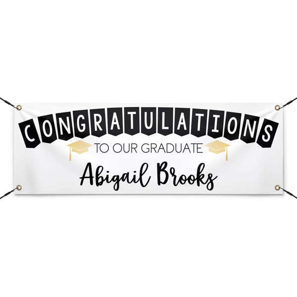Congrats to Our Graduate 2'x 6' Custom Graduation Banner 