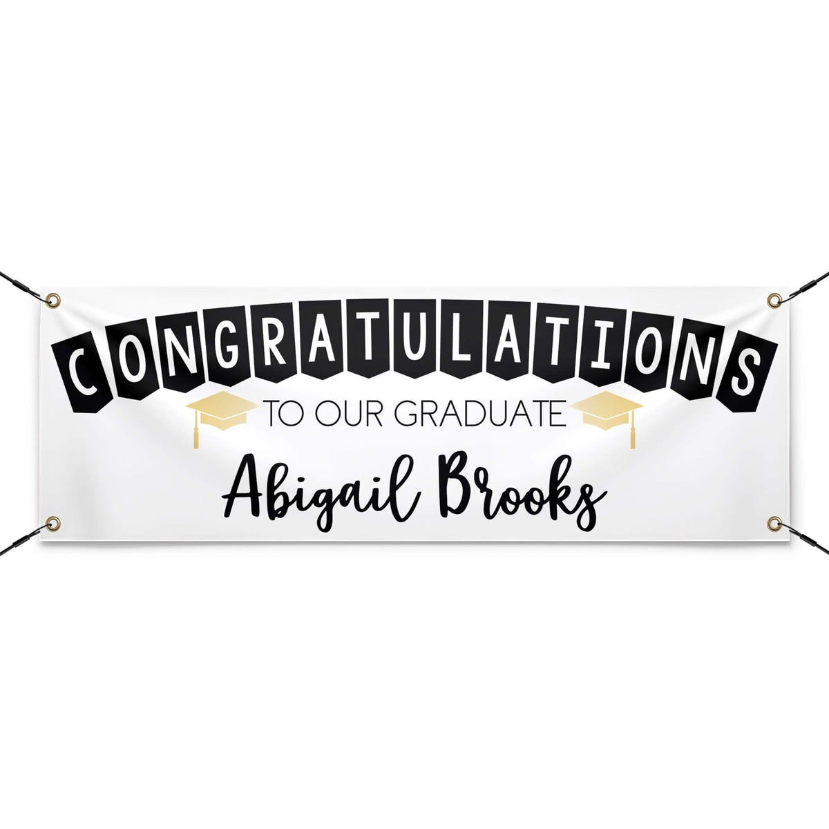  Congrats to Our Graduate Graduation Banner with strings