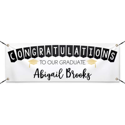  Congrats to Our Graduate Graduation Banner with strings