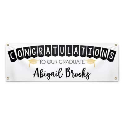 Congrats to Our Graduate 2'x 6' Custom Graduation Banner  - alternate view