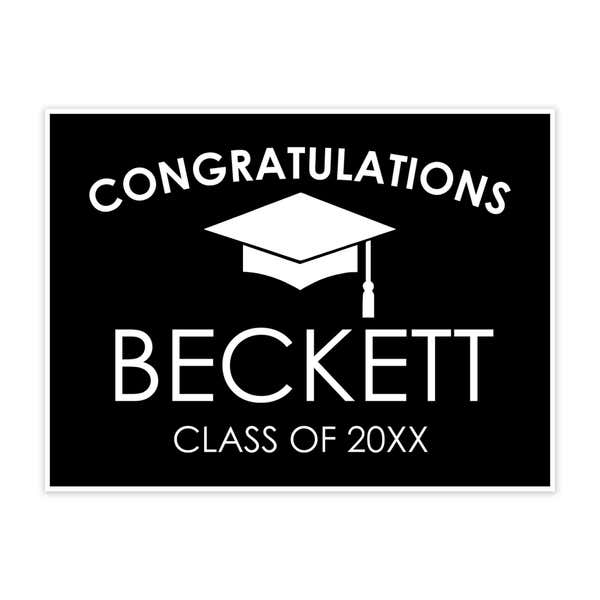 Congratulations Grad Cap | Graduation Yard Sign | 18" x 24"