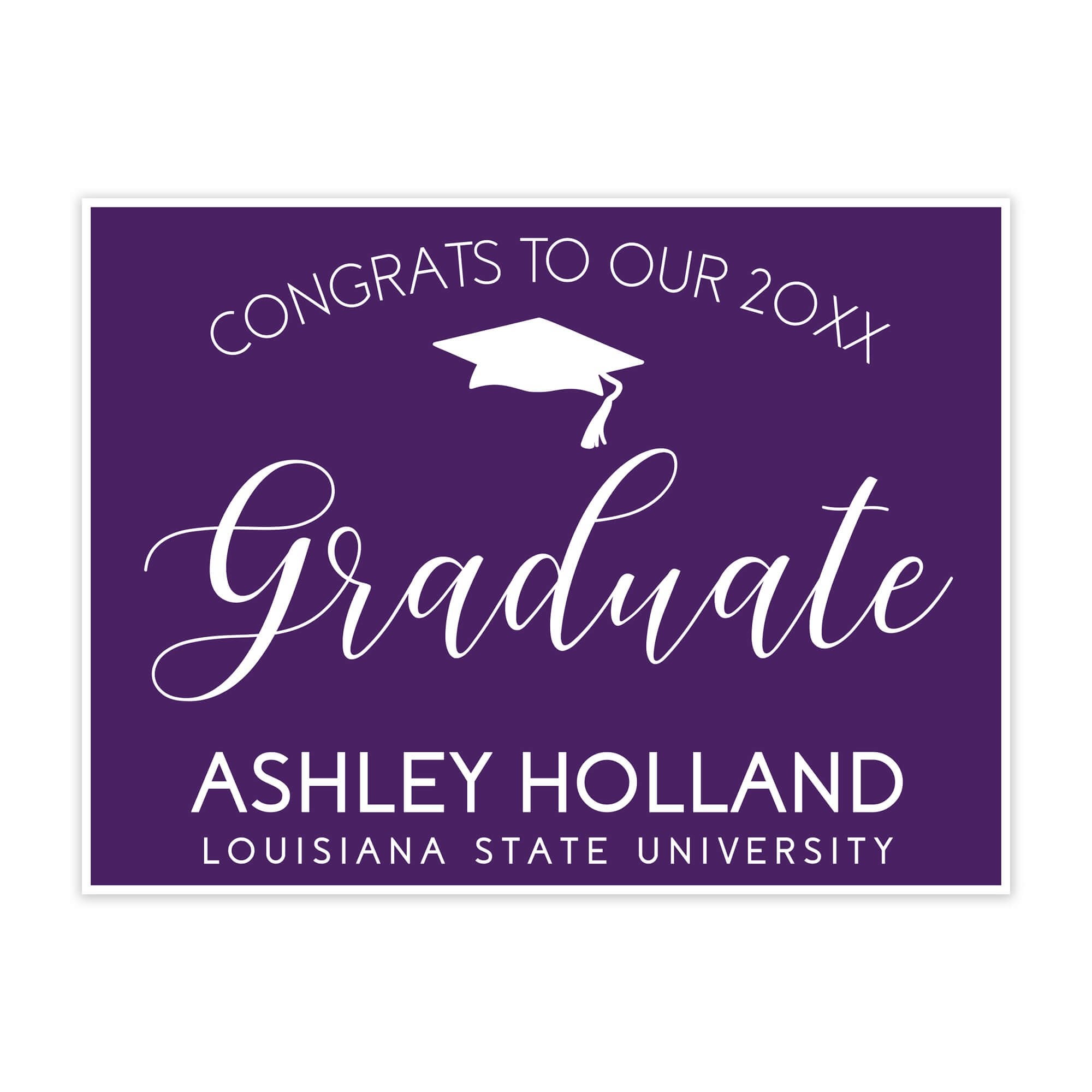 Congrats to Our Graduate Graduation Yard Sign