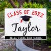 Class Diploma Graduation Yard Sign Next to Pavement