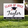 Class Diploma Graduation Yard Sign in a Yard