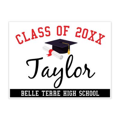 Class Diploma Graduation Yard Sign