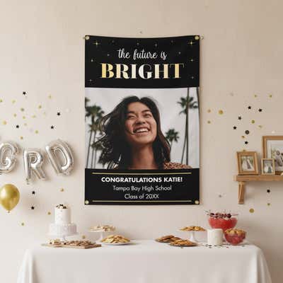 Graduation Future is Bright 2' x 3' Vertical Banner - alternate view