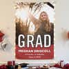 Block Lettering Vertical Graduation Banner on wall at a party