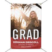 Graduation Block Lettering 2' x 3' Vertical Banner