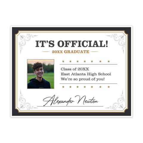 Graduation Diploma Yard Sign