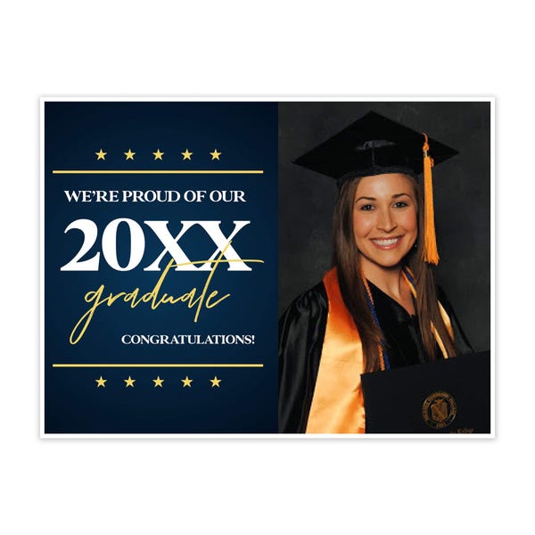 Star & Script Proud of Our Grad | Graduation Yard Sign