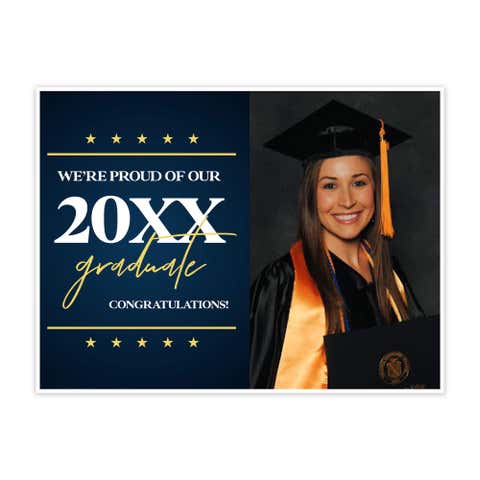 Star & Script Proud of Our Grad | Graduation Yard Sign