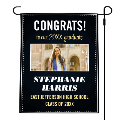 Graduation Elegant Garden Flag - alternate view