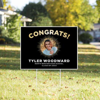 Sunburst Graduation Yard Sign - alternate view