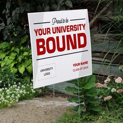 Proud to Be College Bound Graduation Yard Sign - alternate view