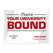 Proud to Be College Bound Graduation Yard Sign