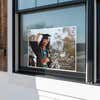 Graduation Yard Sign Script Text displayed in a window