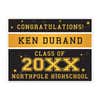 Gold Stars Graduation Yard Sign