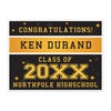 Gold Stars Graduation Yard Sign