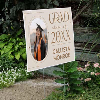 Modern Minimalist Graduation Yard Sign - alternate view