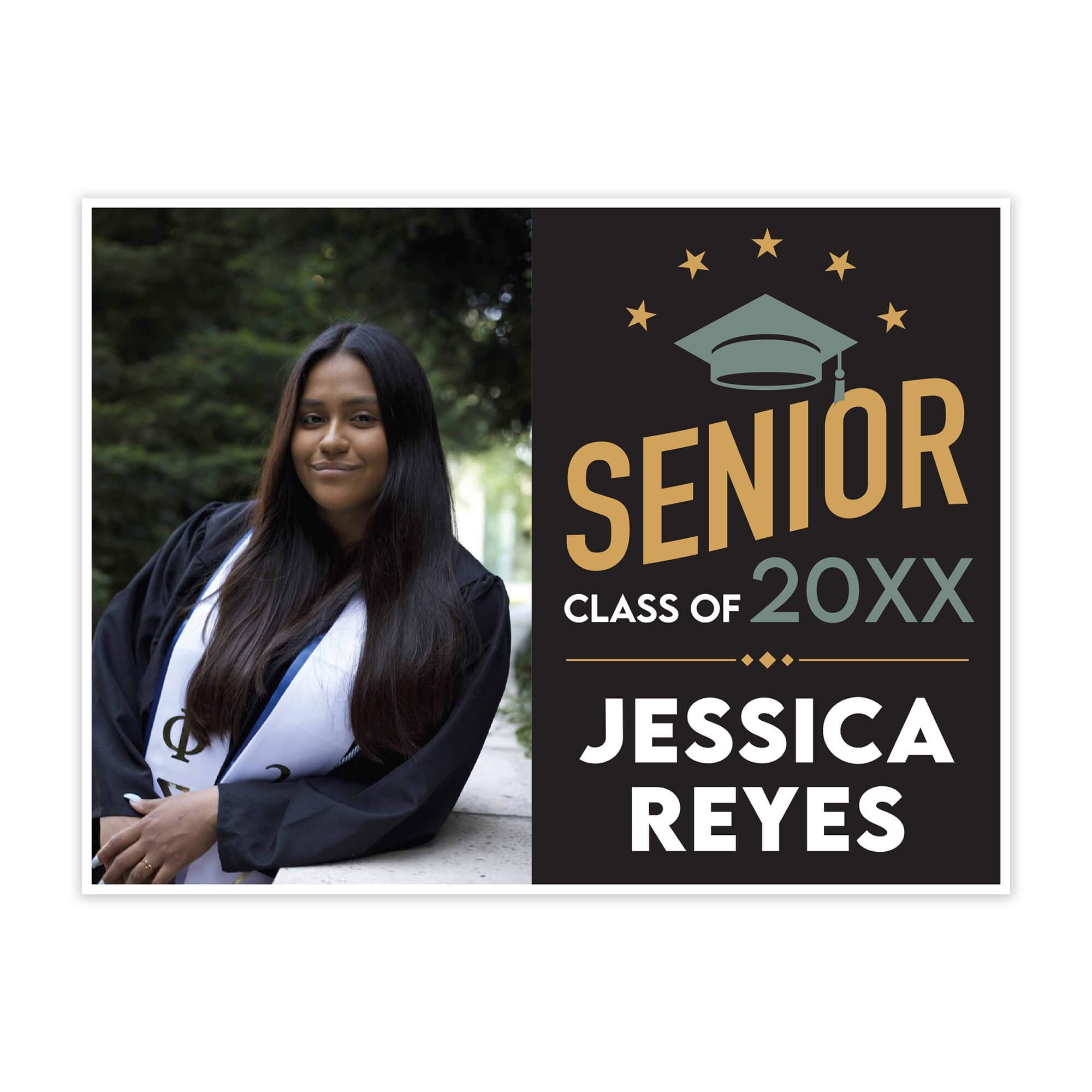 Modern Design Senior Graduation Yard Sign