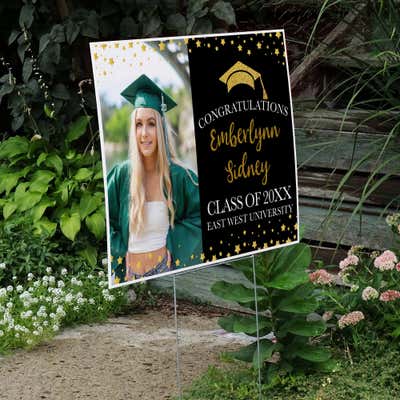 Star Border Graduation Yard Sign - alternate view