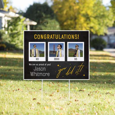 You Did It | Graduation Yard Sign - alternate view