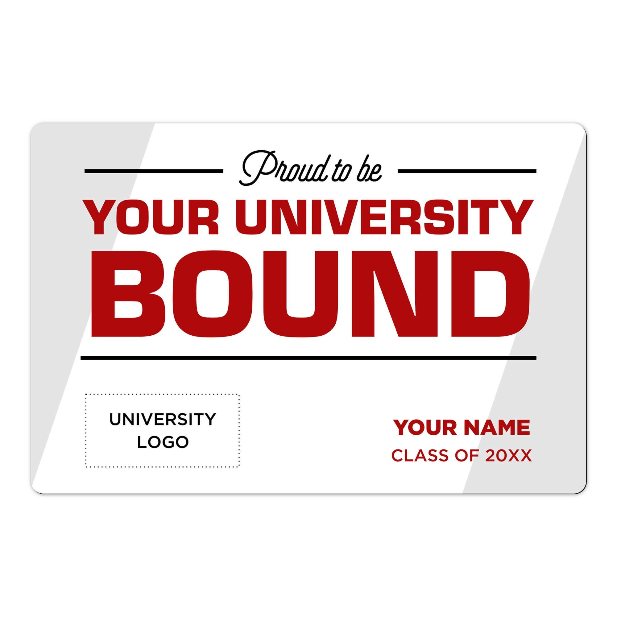 Proud to be College Bound Graduation Announcement magnet on a white background