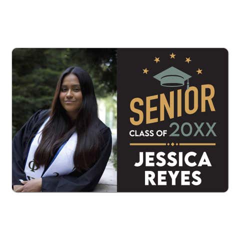 Modern Design Senior Graduation Announcement Magnet