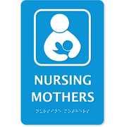 Braille Nursing Mothers 9" x 6" ADA Sign