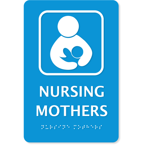 Braille Nursing Mothers 9" x 6" ADA Sign