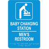 Baby Changing Station Men's Room Sign with Braille | 9" x 6"