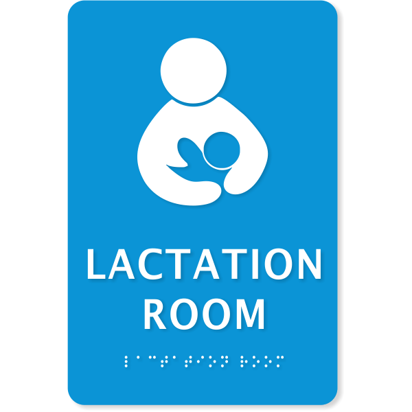 Braille Lactation Room 9" x 6" ADA Sign