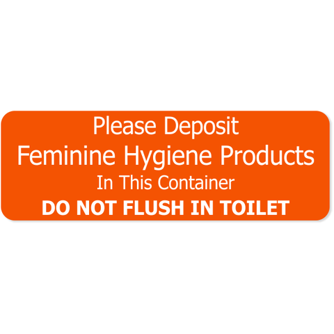 Feminine Hygiene Products Engraved Plastic Sign | 1" x 3"