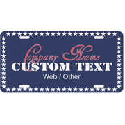 All American Custom Front License Plate
