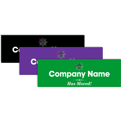 We've Moved 2" x 6" Vinyl Banner  - alternate view