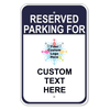 Logo Reserved Parking Aluminum Sign | 18" x 12"