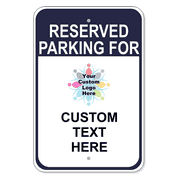 Logo Reserved Parking 18" x 12" Aluminum Sign