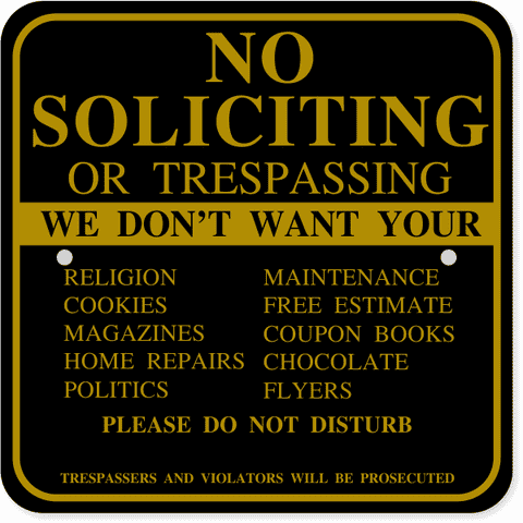 We Don't Want It 12" x 12" Aluminum Sign 