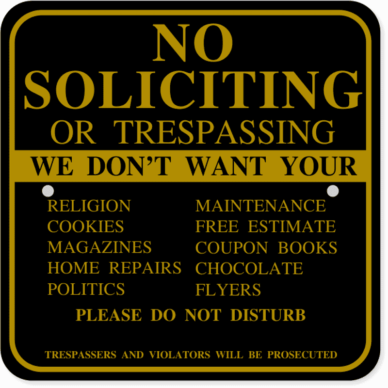 We Don't Want It Aluminum Sign | 12" x 12"