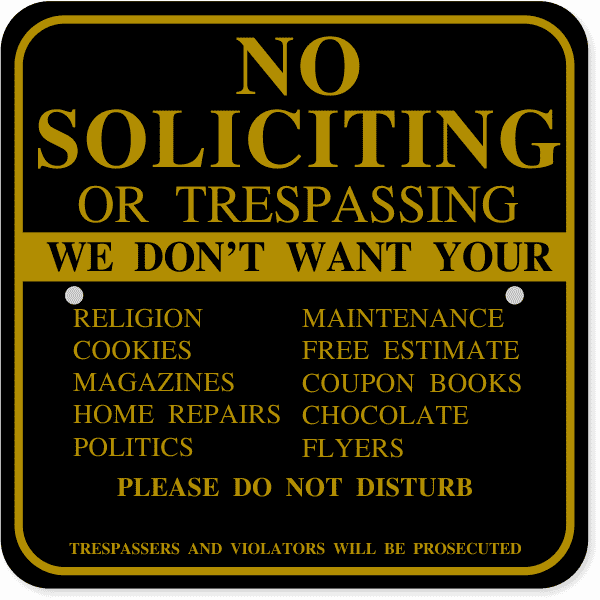 We Don't Want It 12" x 12" Aluminum Sign