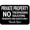 Residents & Guests Only Aluminum Sign | 12" x 18"
