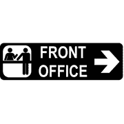 Front Office Right 3" x 10" Arrow Sign